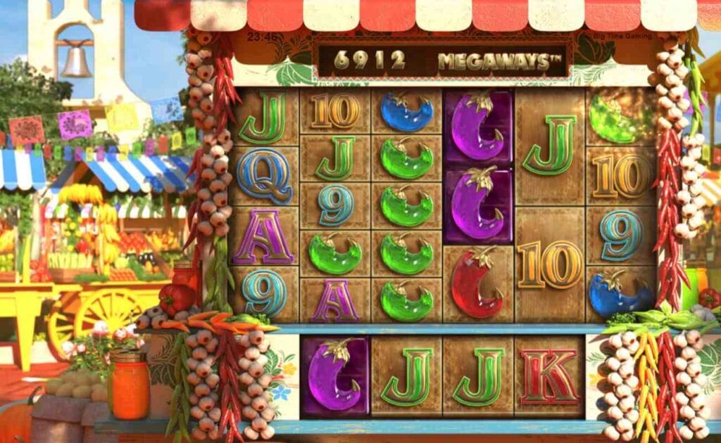 The colorful, eye-catching game screen of Extra Chilli.