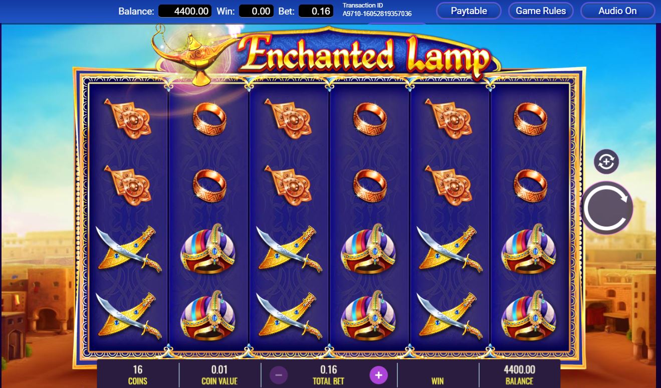Enchanted Lamp online slots casino game by IGT.