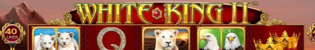 White King II online slot header by Playtech.