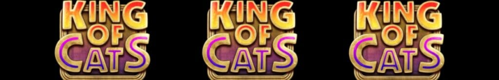 King of Cats online slot logo.
