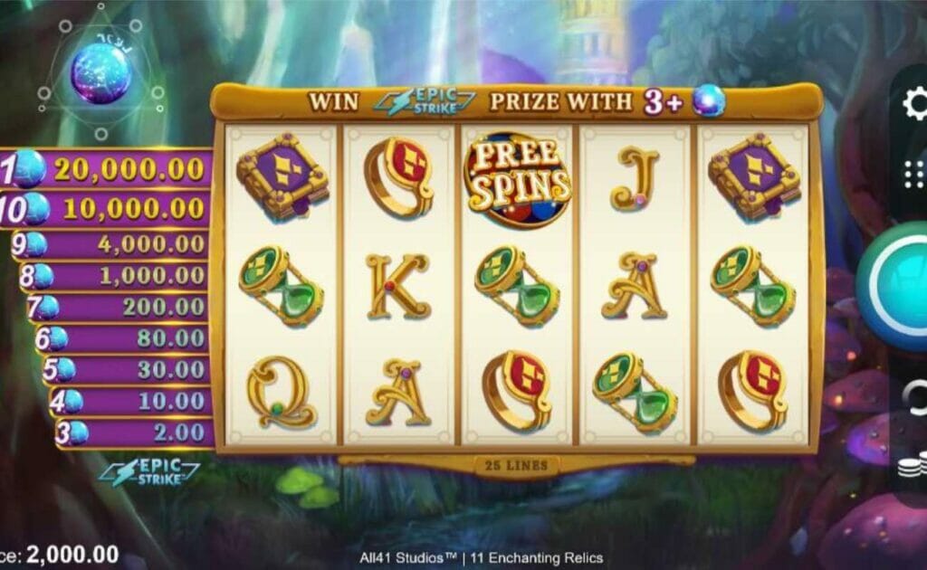 11 Enchanting Relics online slot game.