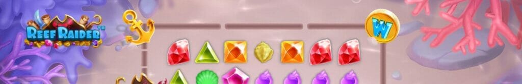 A screenshot of the Reef Raider title and reels.