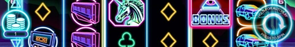 Neon Pyramid online slot game.