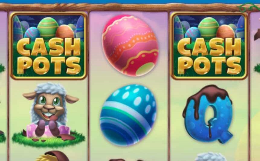 Chocolate Cash Pots online slot game screen.