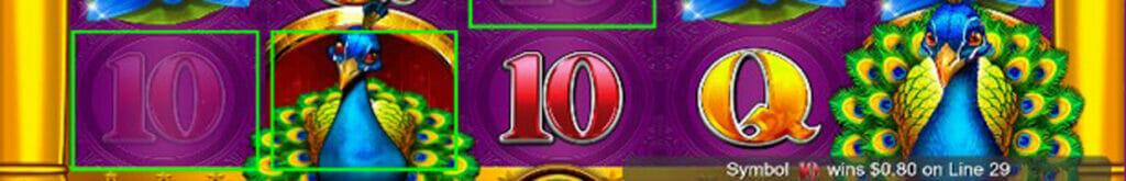 Adorned Peacock online slot.