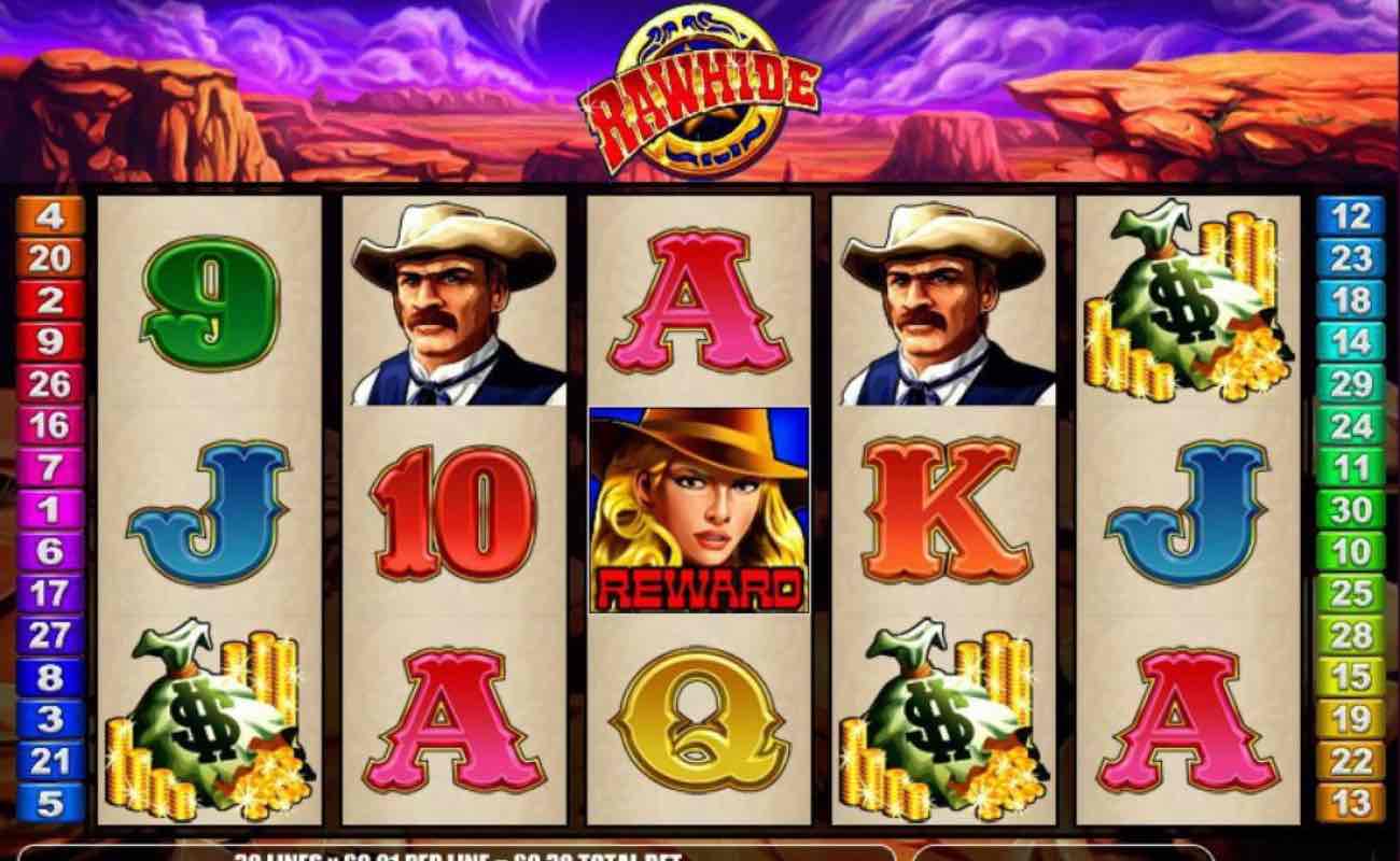 The title for Rawhide with a desert in the background.