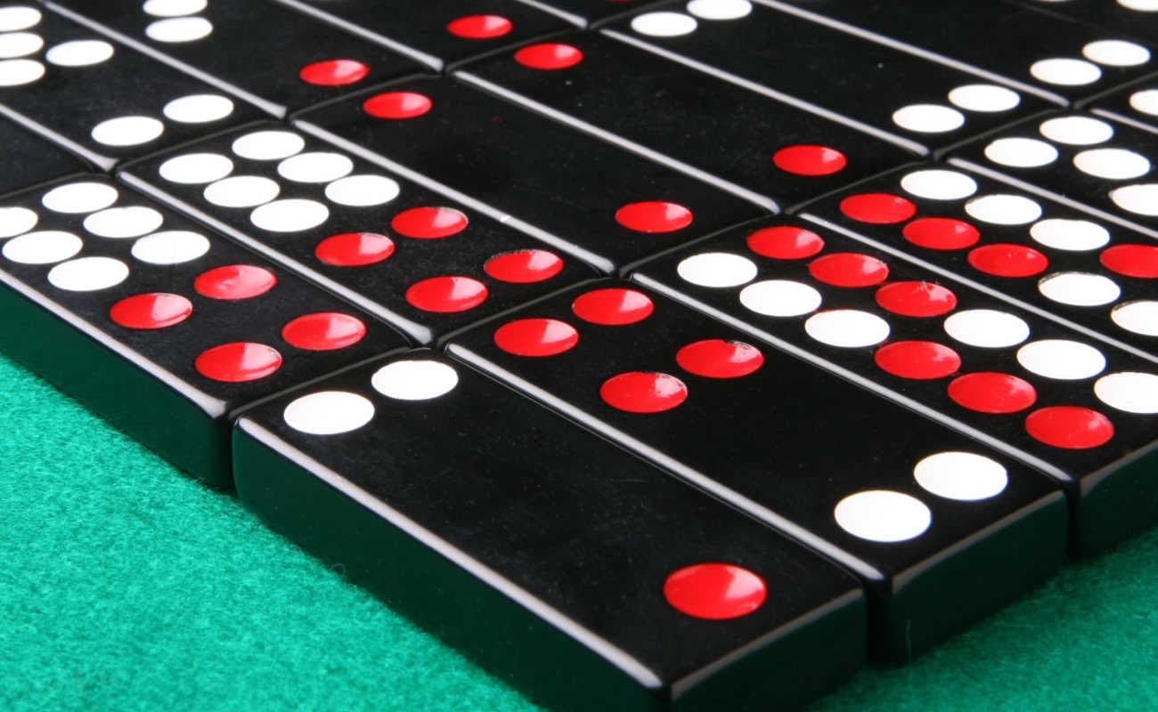 Pai Gow tiles on a table.