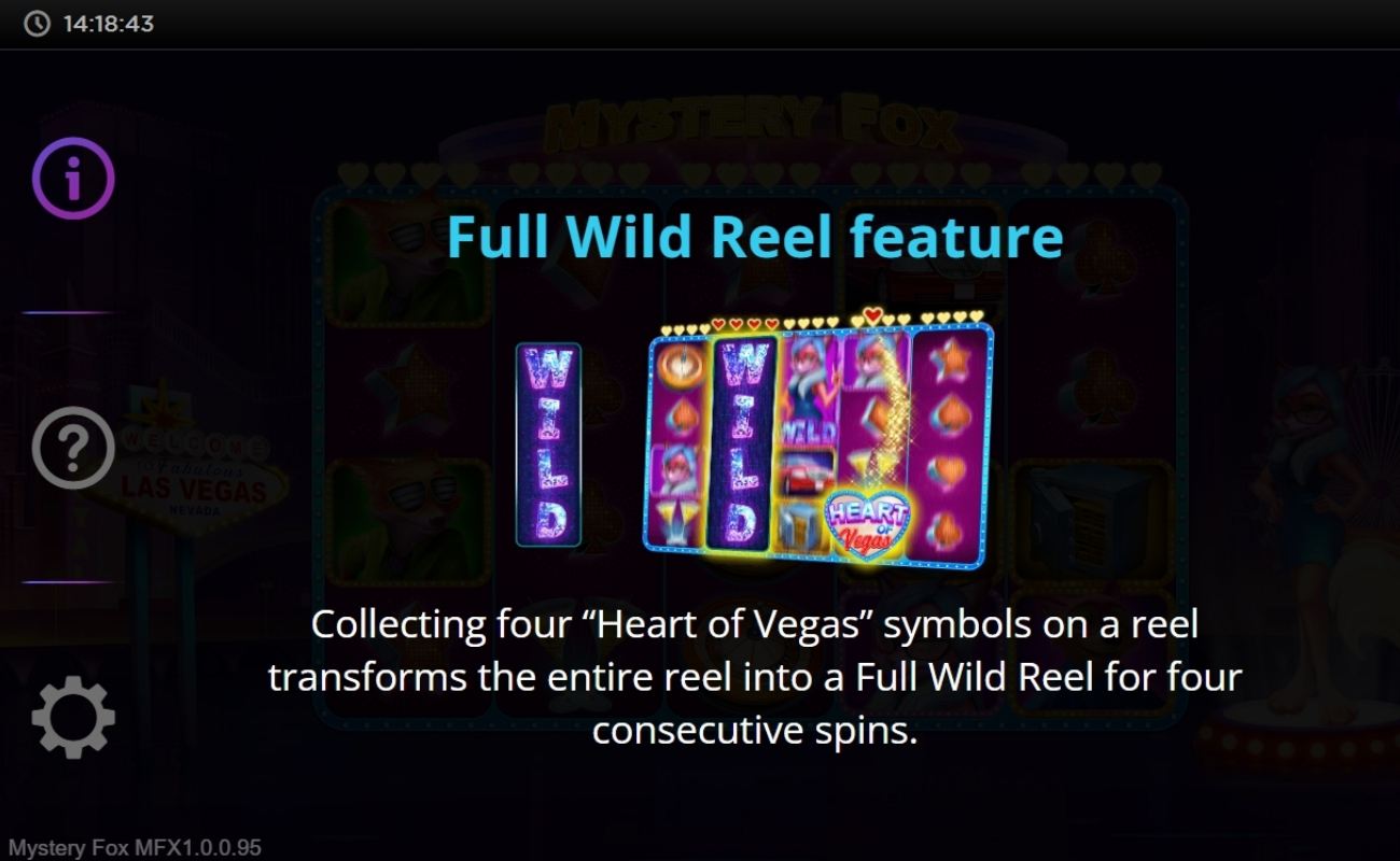 The Mystery Fox Heart of Vegas bonus feature.