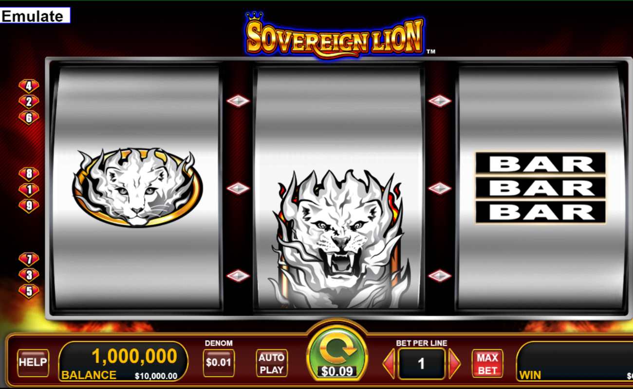 Sovereign Lion online slot game.