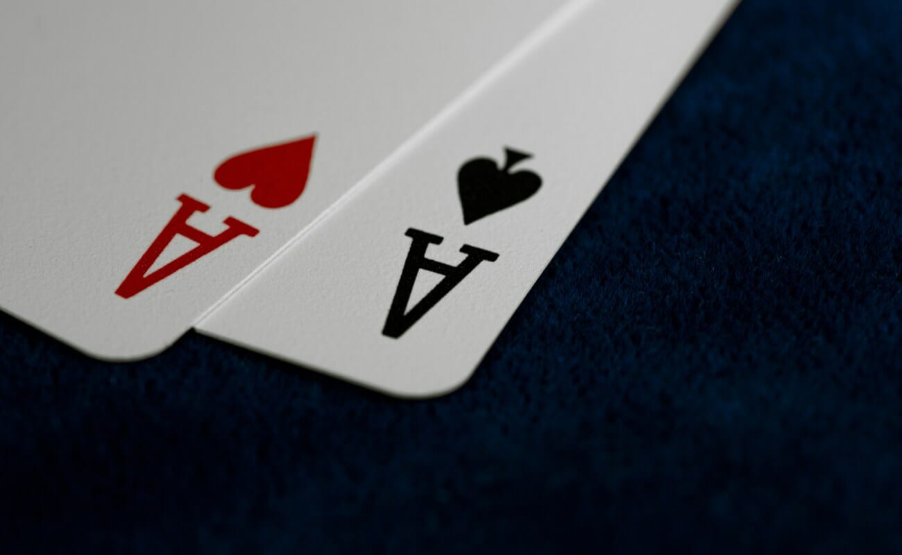 Aces against a black background.