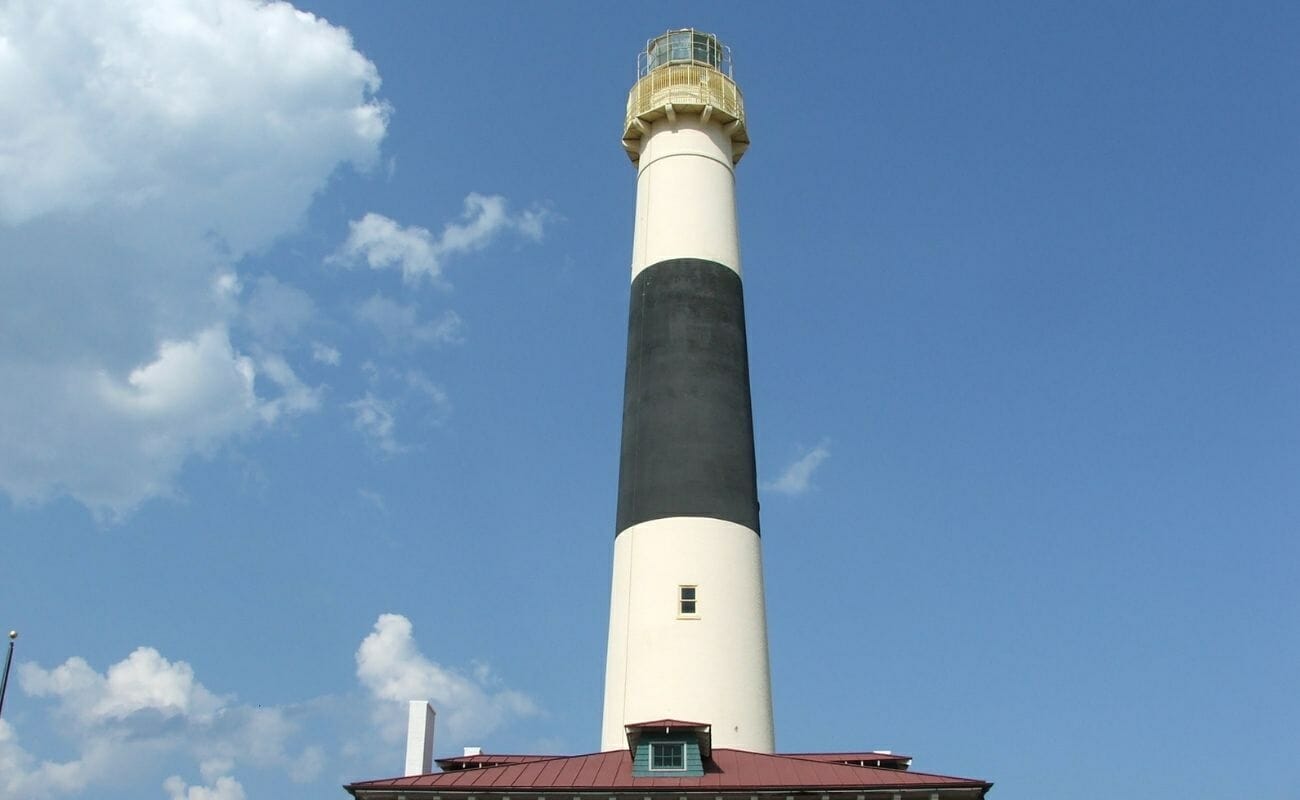 Absecon Lighthouse on the boardwalk in Atlantic City