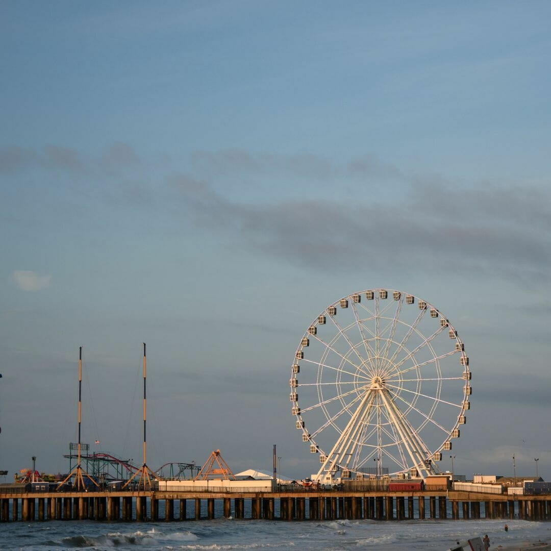 the Atlantic City boardwalk