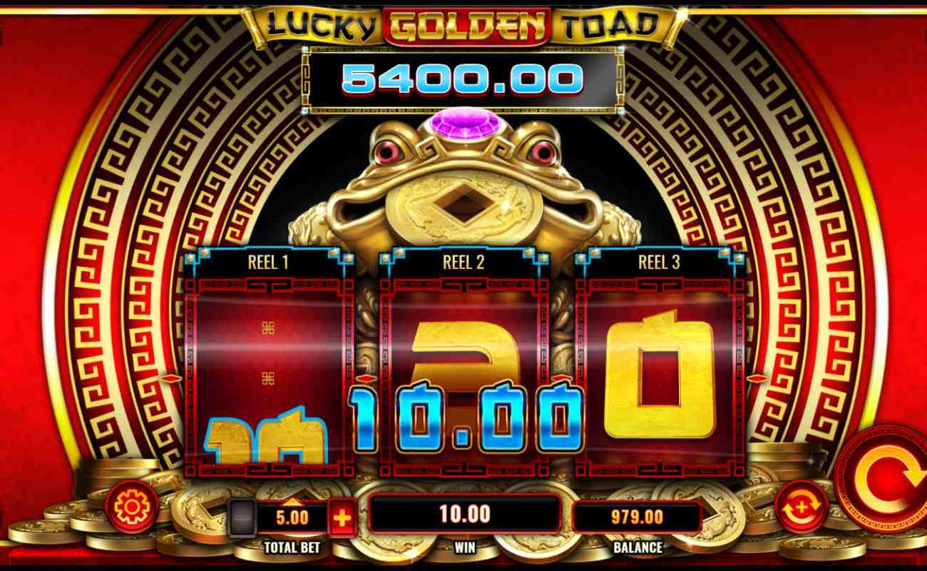 gameplay of the Lucky Golden Toad online slot game by IGT