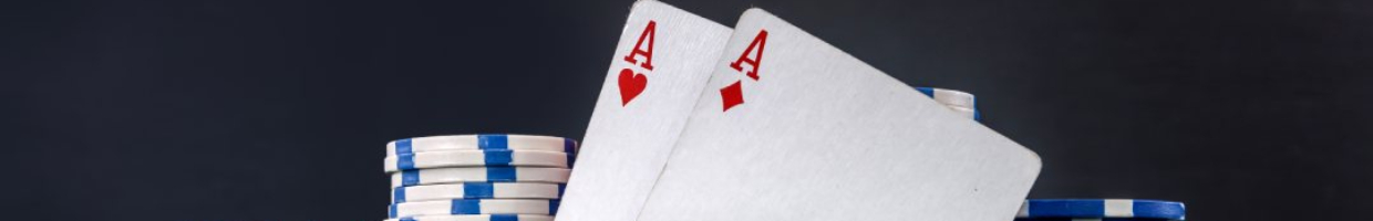 Poker Ace cards and poker chips.