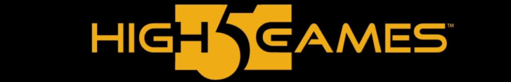 The logo of High 5 Games, the developer of the Kingdom Of Gold Mystic Ways online slot game.