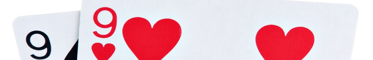 Pocket nines on a white background