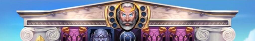 graphics of the Champions of Olympus online slot game by Gold Coin Studios