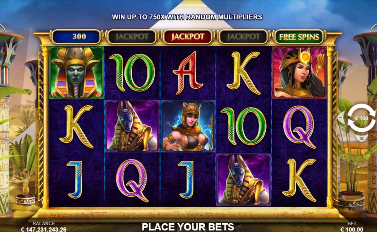 Force of the Gods online slot screenshot.