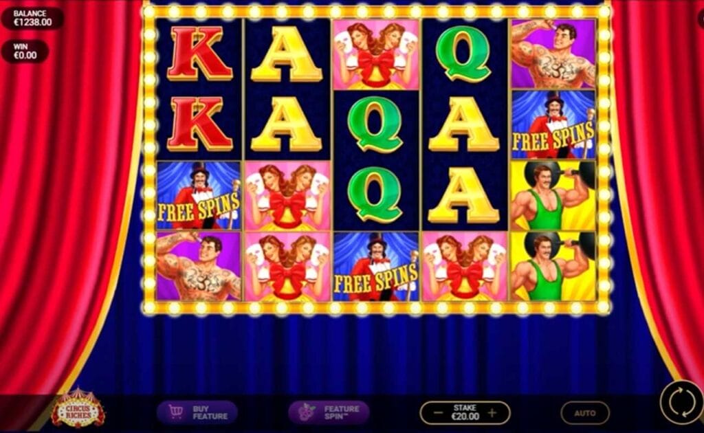 Gameplay in Circus Riches by Spinberry