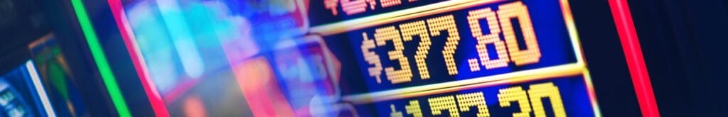 The jackpots on a slot machine.