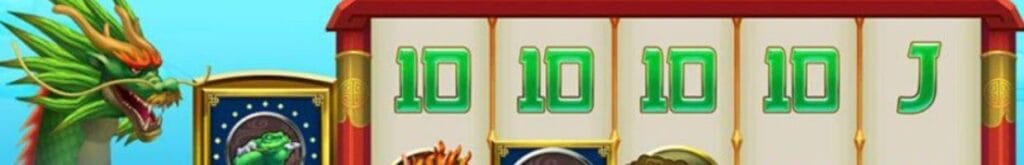 graphics of the Fortune Rush online slot game by DGC