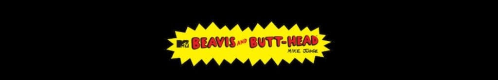 Screenshot of the Beavis and Butt-Head online slot game logo.