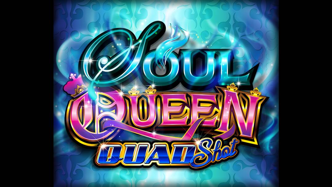 The header image for the Soul Queen slot with a game logo with vibrant lettering and a glowing, fantasy-themed background.