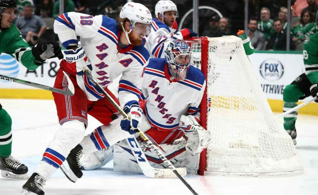 Igor Shesterkin #31 of the New York Rangers during game against the Dallas Stars