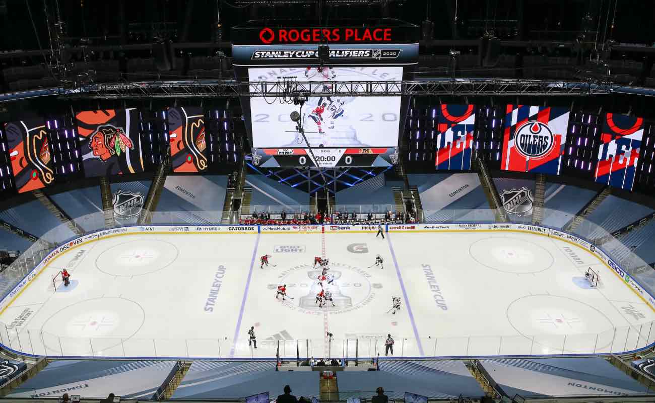 Edmonton Oilers at Western Conference Qualification Round August 2020. Photo by Jeff Vinnick/Getty Images