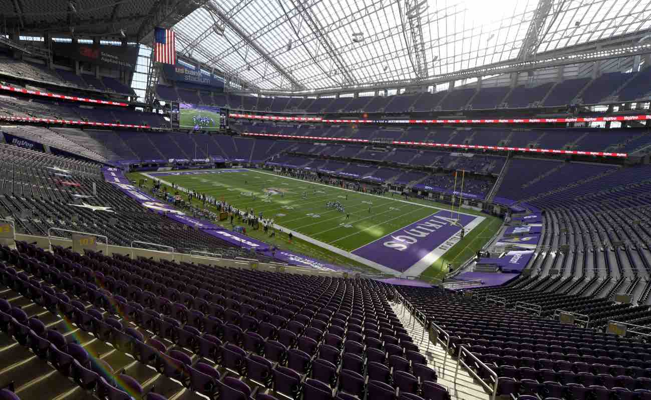 General view during the Minnesota Vikings game against the Detroit Lions at U.S. Bank Stadium in Minneapolis, Minnesota. Photo by Hannah Foslien/Getty Images