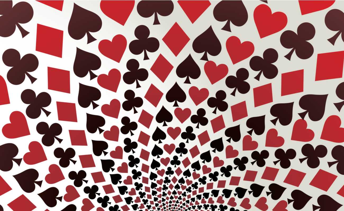 Vector Illustration of Spiralling Card Suit