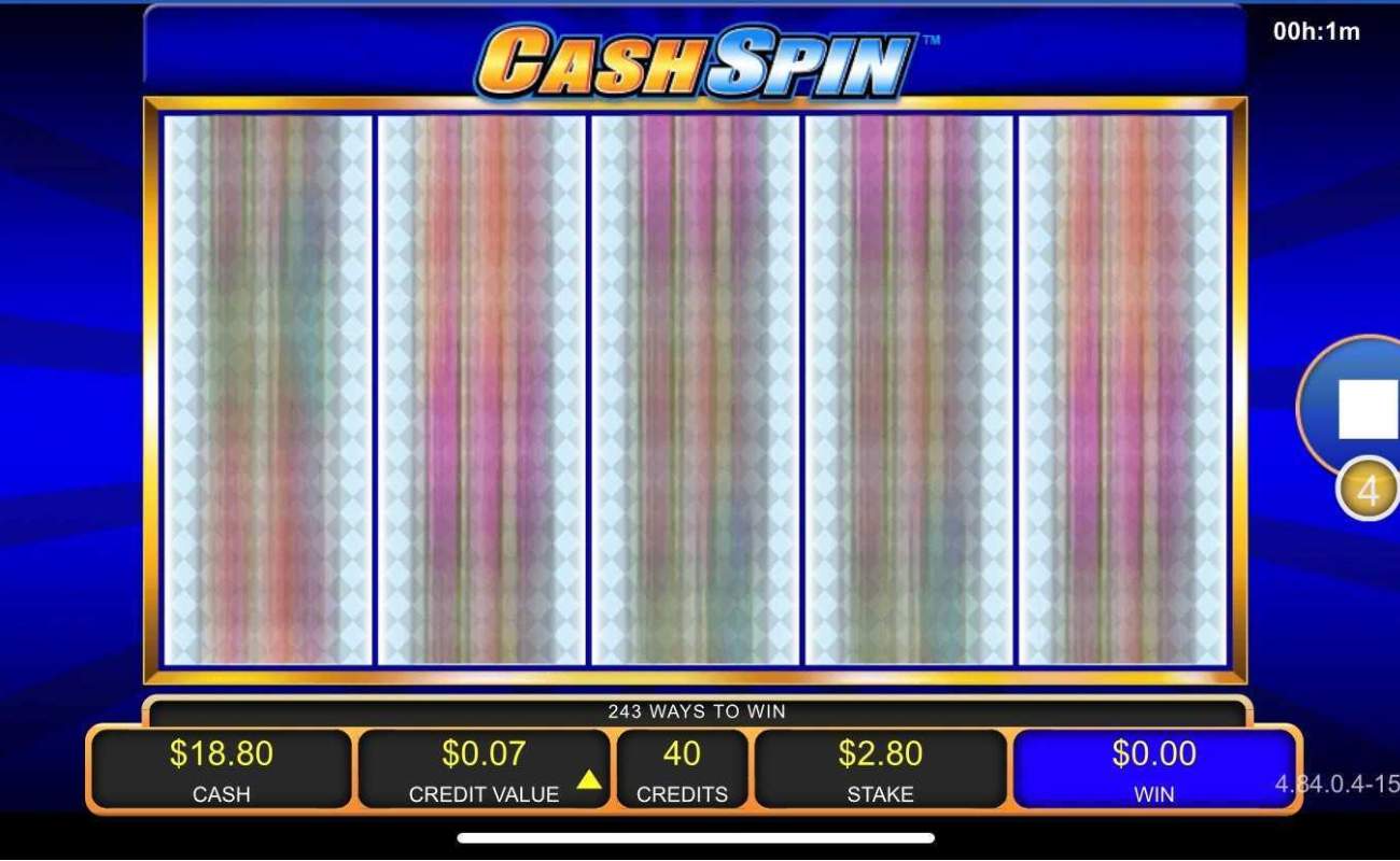 Screenshot of Cash Spin online gambling casino slots game