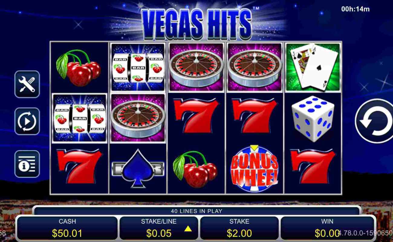Screenshot of Vegas Hits online slots casino game