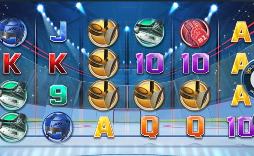 Screenshot of the reels in Jagr’s Super Slot by Inspired Gaming.
