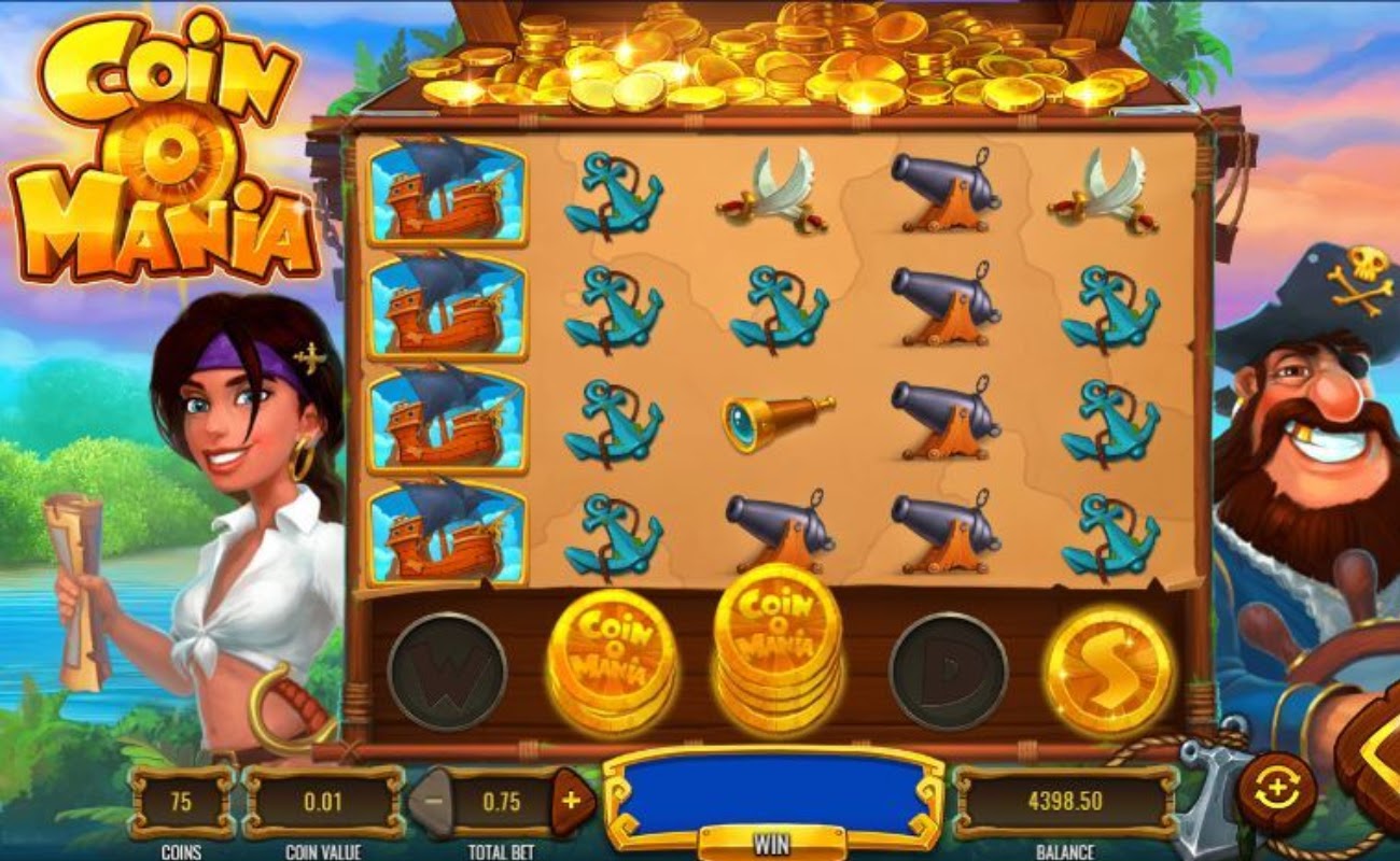 Screenshot of the reels in Coin O Mania online slot.