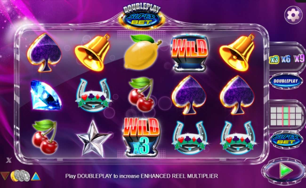 Screenshot of the reels in Doubleplay Superbet online slot.