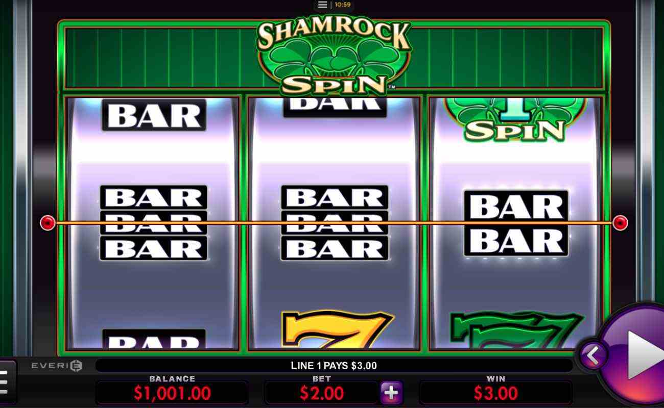 Shamrock Spin online slot by Everi.