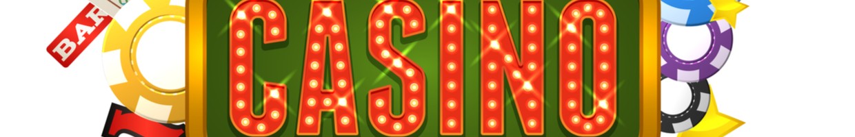 Casino frame with chips and bar symbols