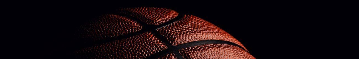 Basketball against black background