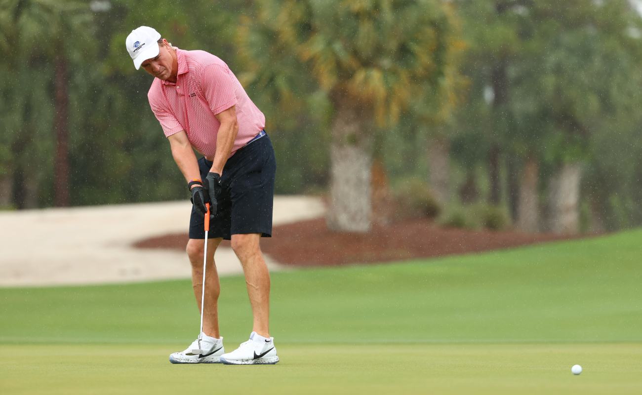 Peyton Manning putts during The Match: Champions For Charity 2020