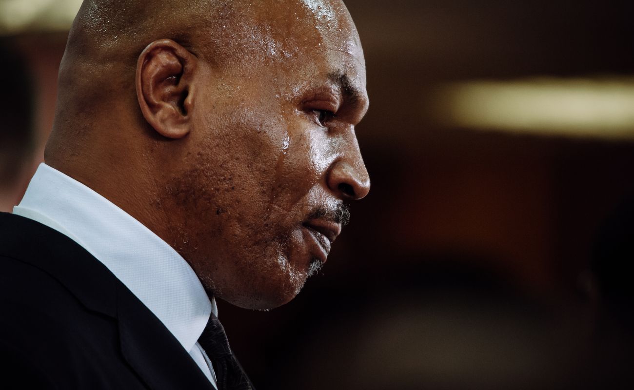 Mike Tyson former American heavyweight boxing champion at Synergy Global Forum in Moscow