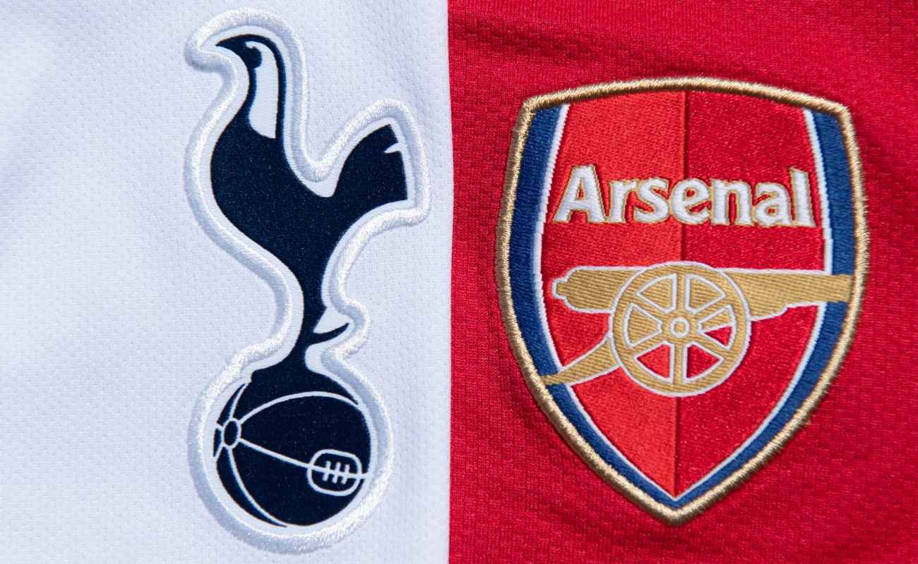 The Tottenham Hotspur and Arsenal Club Badges