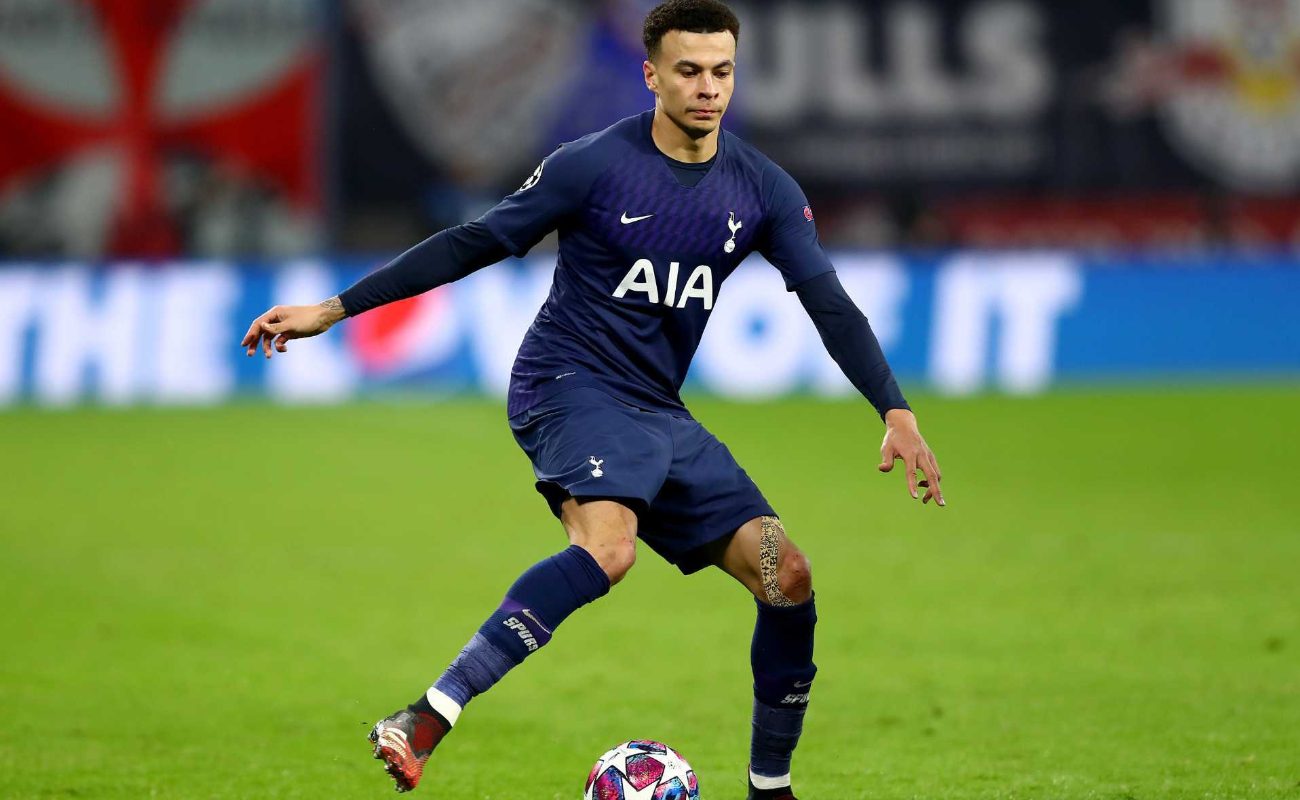 Dele Alli of Tottenham runs with the ball during the UEFA Champions League