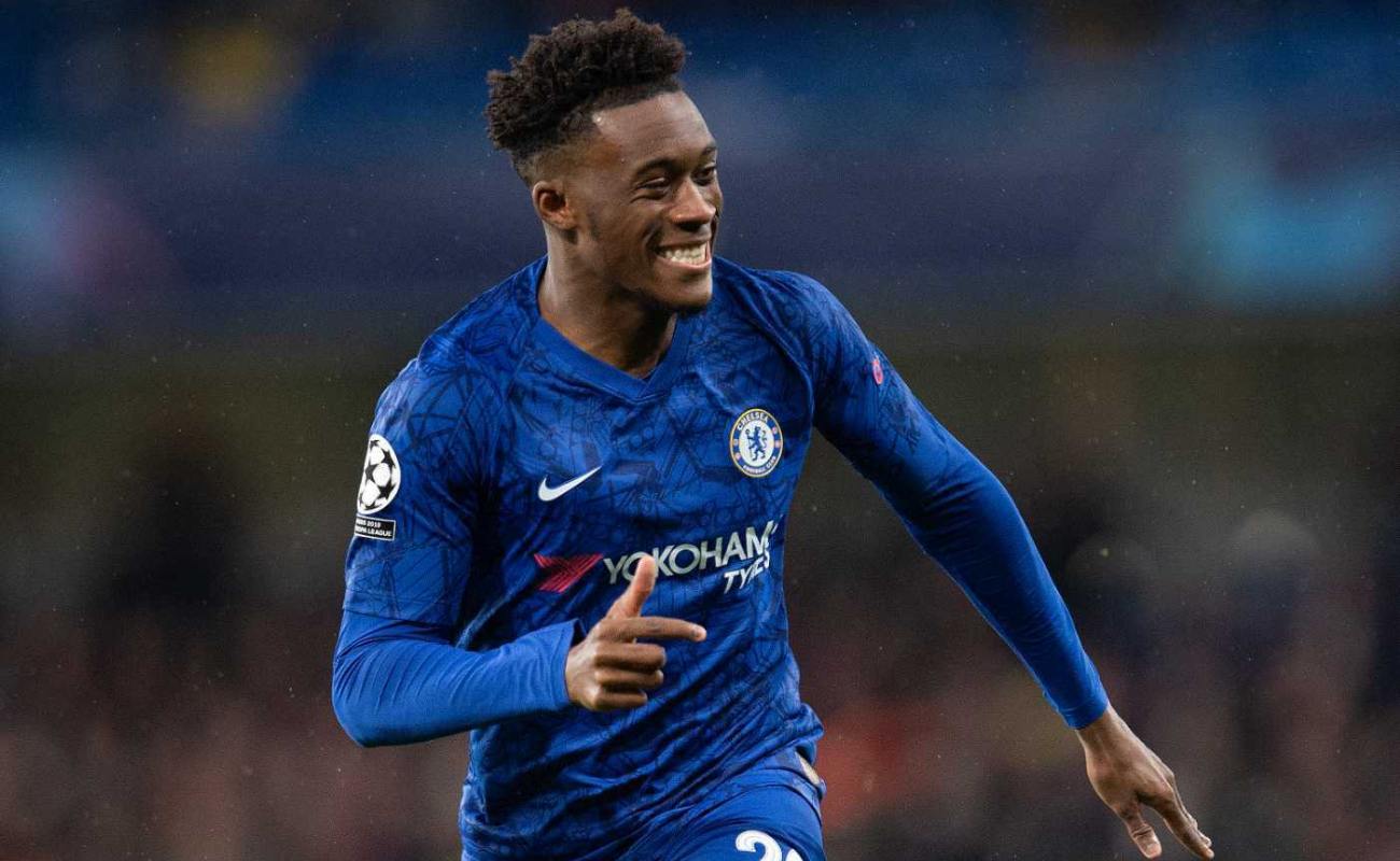 Callum Hudson-Odoi of Chelsea celebrating a goal