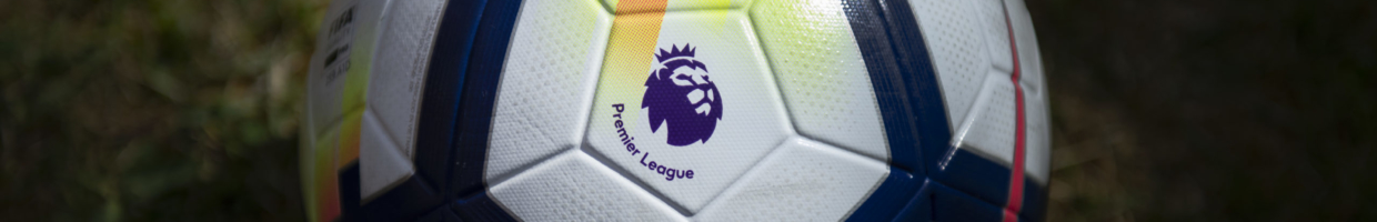Premier League logo stamped on a match ball