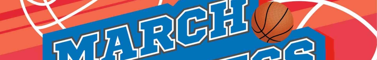 March Madness basketball tournament logo.