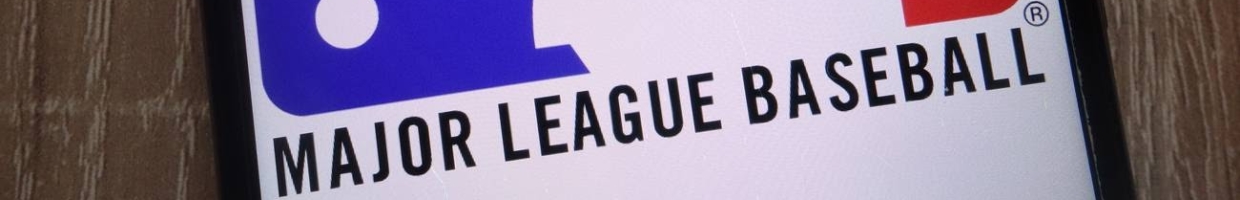 Major League Baseball logo displayed on a modern smartphone