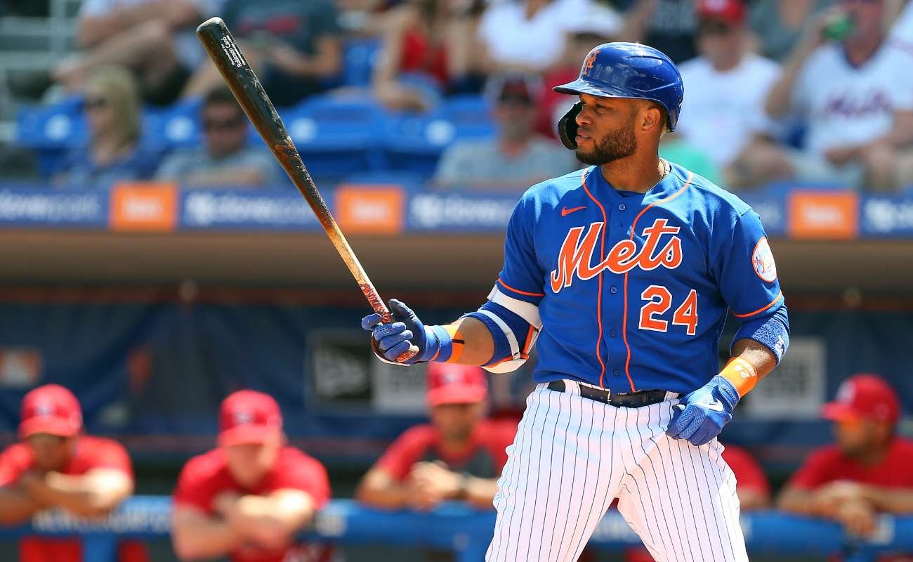 Robinson Cano #24 of the New York Mets in action against the St. Louis Cardinals during a spring training baseball game