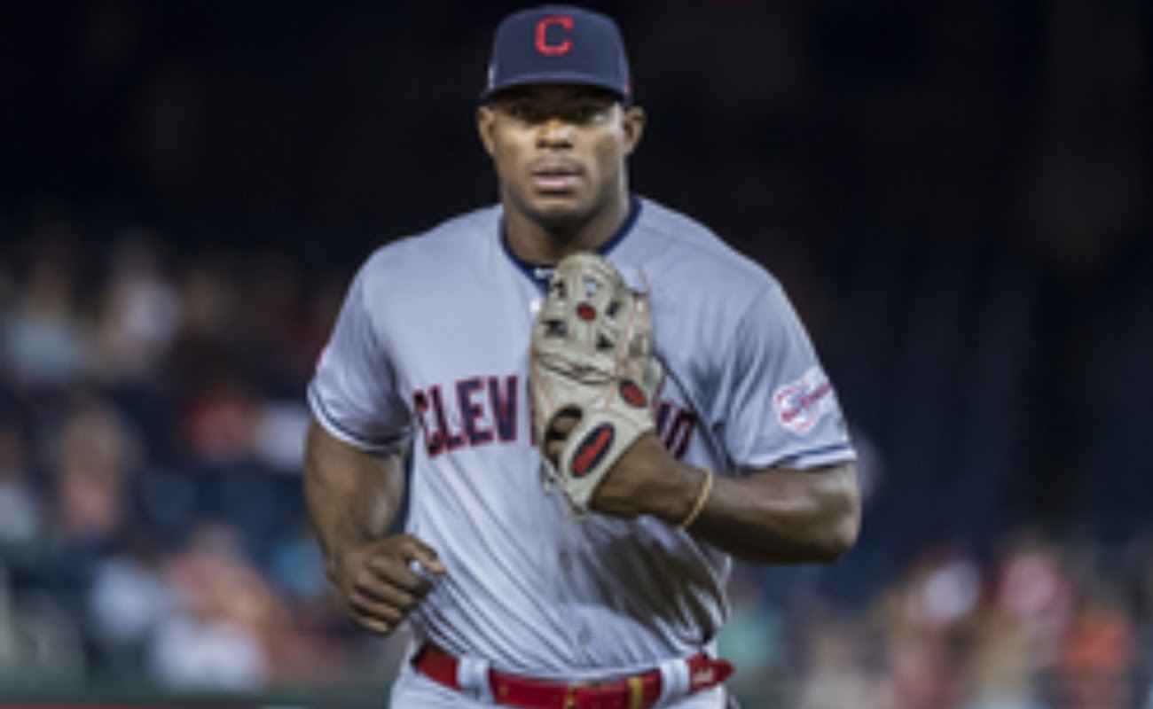 Yasiel Puig #66 of Cleveland Indians during game against Washington Nationals