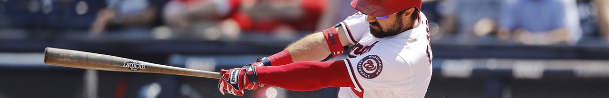 Adam Eaton #2 of the Washington Nationals at bat against the New York Yankees